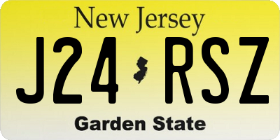 NJ license plate J24RSZ