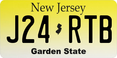 NJ license plate J24RTB