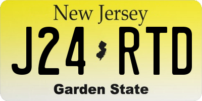 NJ license plate J24RTD
