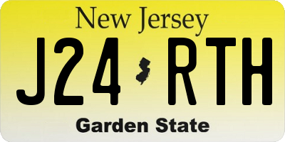 NJ license plate J24RTH