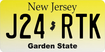 NJ license plate J24RTK