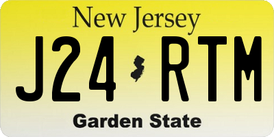 NJ license plate J24RTM