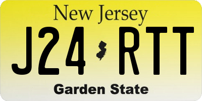 NJ license plate J24RTT