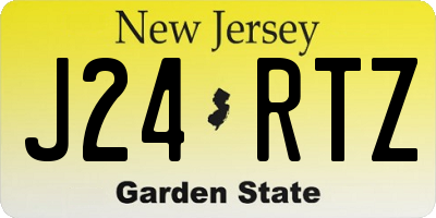NJ license plate J24RTZ