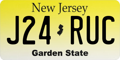 NJ license plate J24RUC