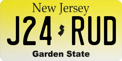 NJ license plate J24RUD