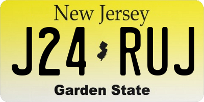NJ license plate J24RUJ