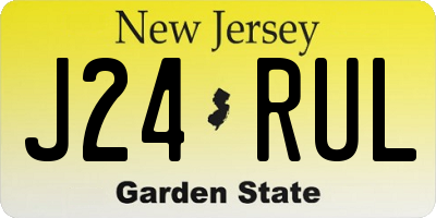 NJ license plate J24RUL