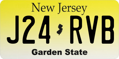 NJ license plate J24RVB