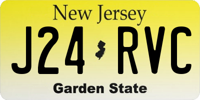 NJ license plate J24RVC