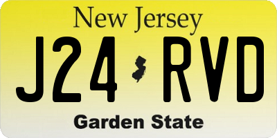 NJ license plate J24RVD