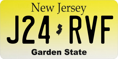 NJ license plate J24RVF