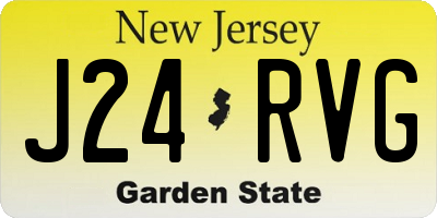 NJ license plate J24RVG
