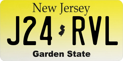 NJ license plate J24RVL