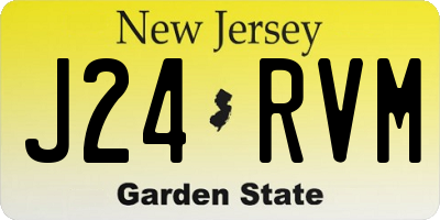 NJ license plate J24RVM