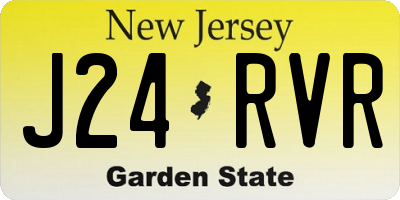 NJ license plate J24RVR
