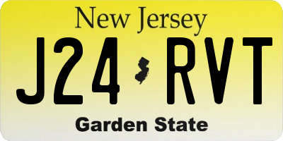 NJ license plate J24RVT