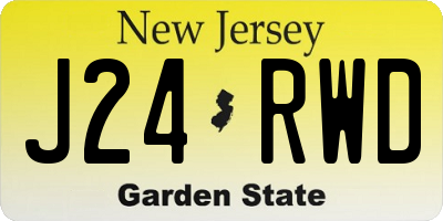 NJ license plate J24RWD