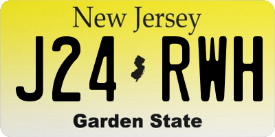 NJ license plate J24RWH