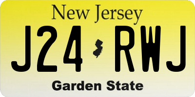 NJ license plate J24RWJ