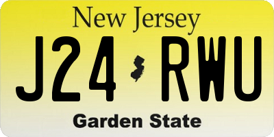 NJ license plate J24RWU