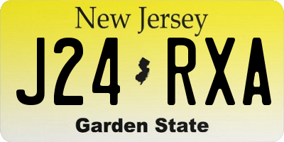 NJ license plate J24RXA