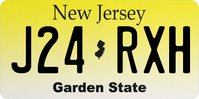 NJ license plate J24RXH