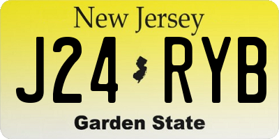 NJ license plate J24RYB