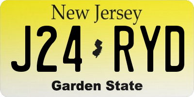 NJ license plate J24RYD