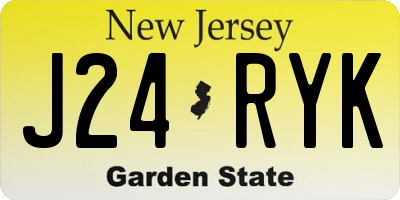 NJ license plate J24RYK