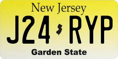 NJ license plate J24RYP