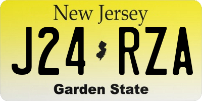 NJ license plate J24RZA