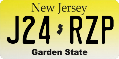 NJ license plate J24RZP