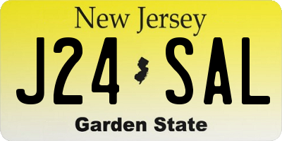 NJ license plate J24SAL