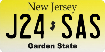 NJ license plate J24SAS