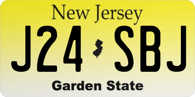 NJ license plate J24SBJ