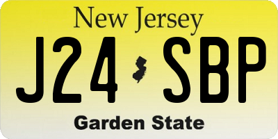NJ license plate J24SBP