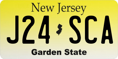 NJ license plate J24SCA