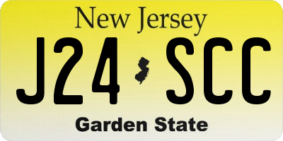 NJ license plate J24SCC