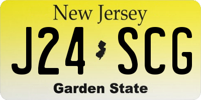 NJ license plate J24SCG