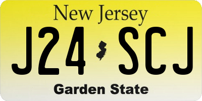 NJ license plate J24SCJ