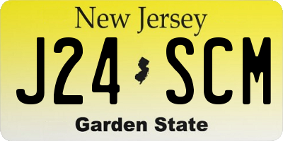 NJ license plate J24SCM