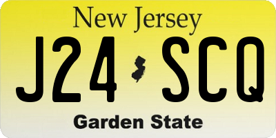 NJ license plate J24SCQ