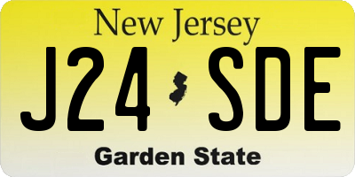 NJ license plate J24SDE