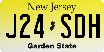 NJ license plate J24SDH