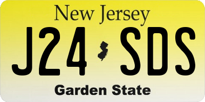 NJ license plate J24SDS
