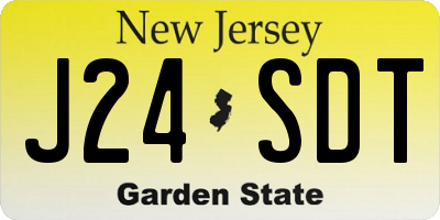 NJ license plate J24SDT