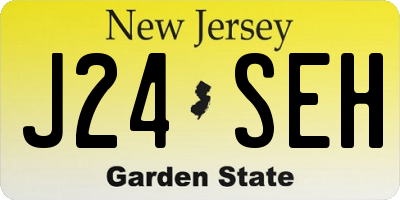 NJ license plate J24SEH