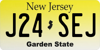 NJ license plate J24SEJ