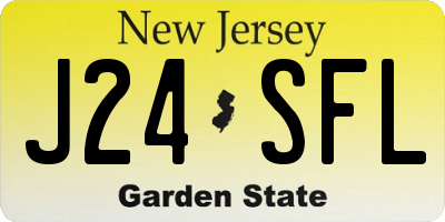 NJ license plate J24SFL